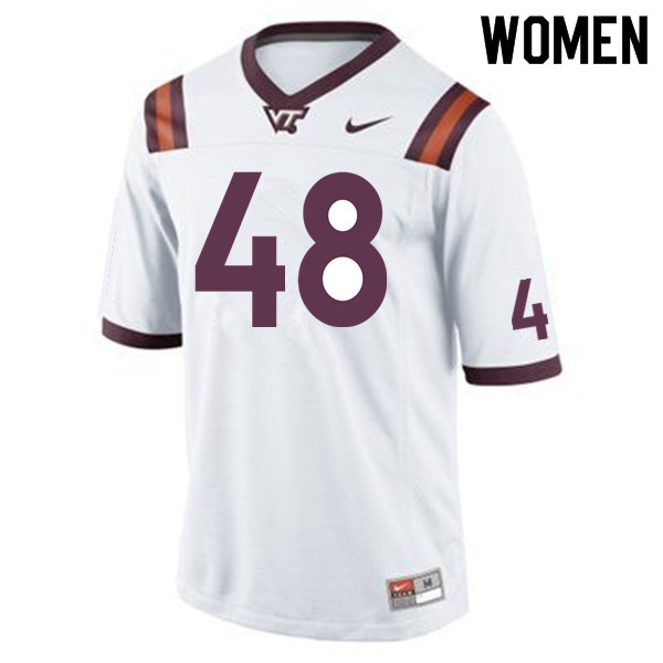 Women #48 D.J. Reid Virginia Tech Hokies College Football Jerseys Sale-Maroon